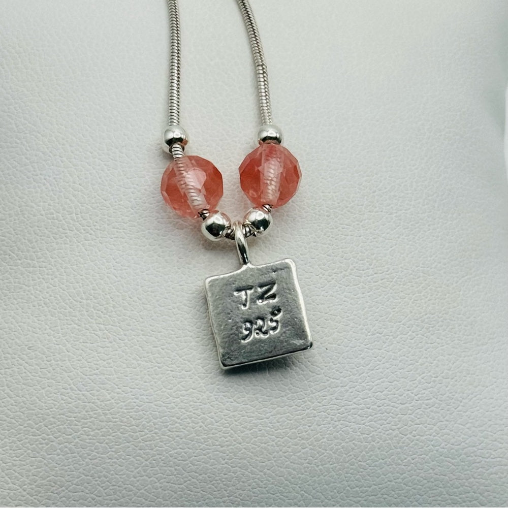 Cherry Quartz S925 Handmade Necklace