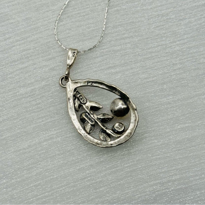 Freshwater Pearl S925 Floral Necklace