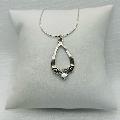 S925 Crystal Heart Handmade Necklace
