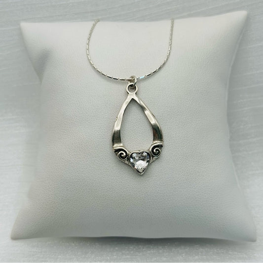 S925 Crystal Heart Handmade Necklace