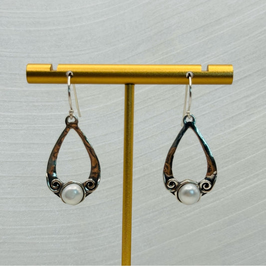 Freshwater Pearl S925 Dangle Earrings
