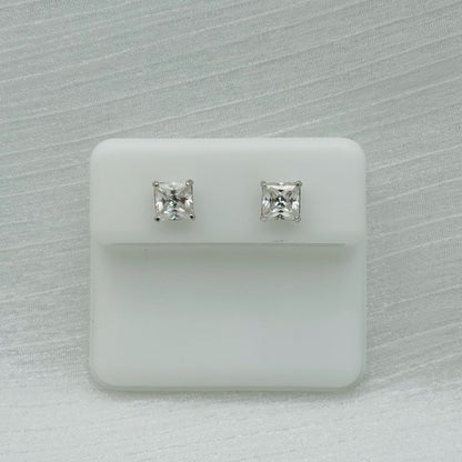 2.30 CT Moissanite Diamond Princess Cut Earrings