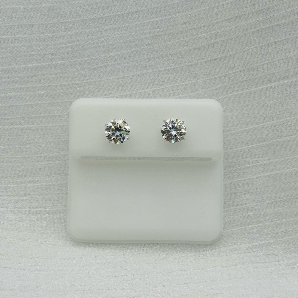 2.8 CT Total Moissanite Solitare Earrings
