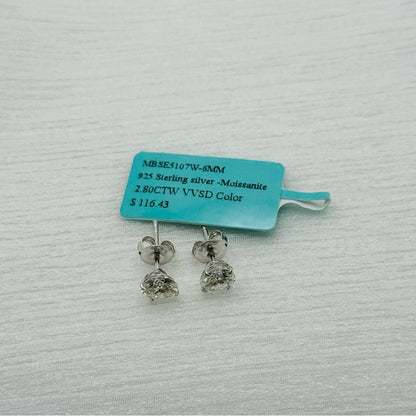 2.80 CT Moissanite Diamond Solitare Earrings