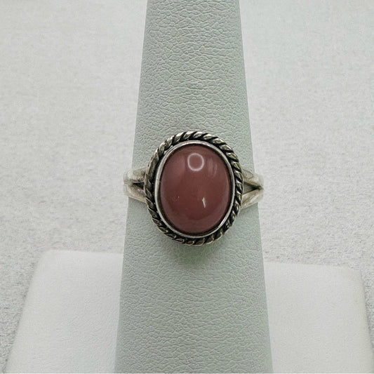 Pink Peruvian Opal Ring