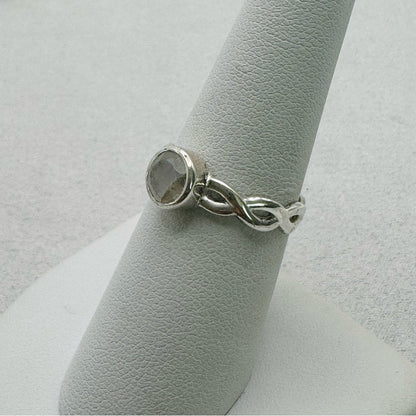 Rainbow Moonstone Infinity Band Ring
