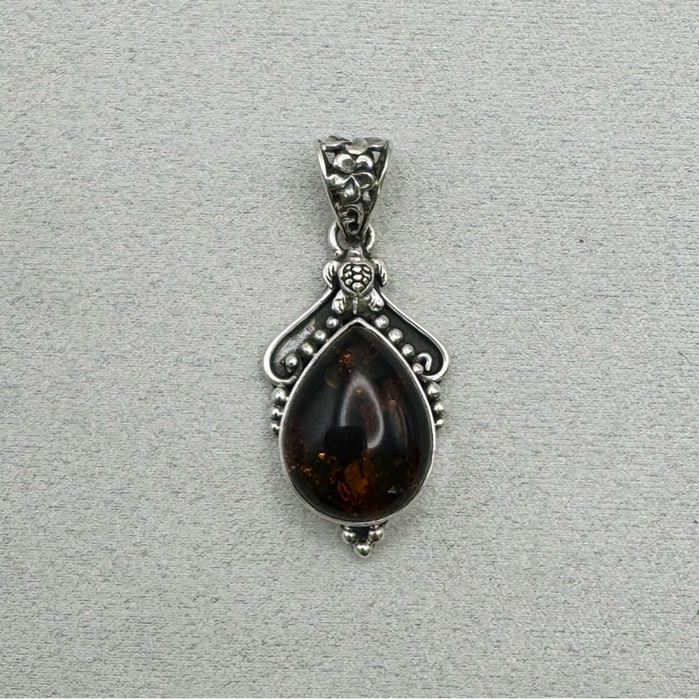 Amber S925 Handmade Pendant