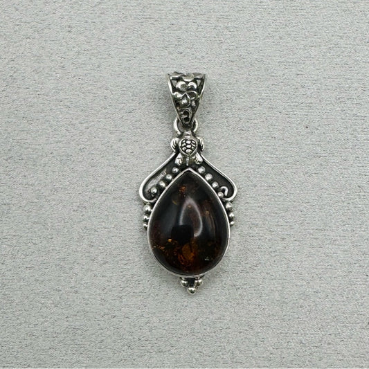 Amber S925 Handmade Pendant