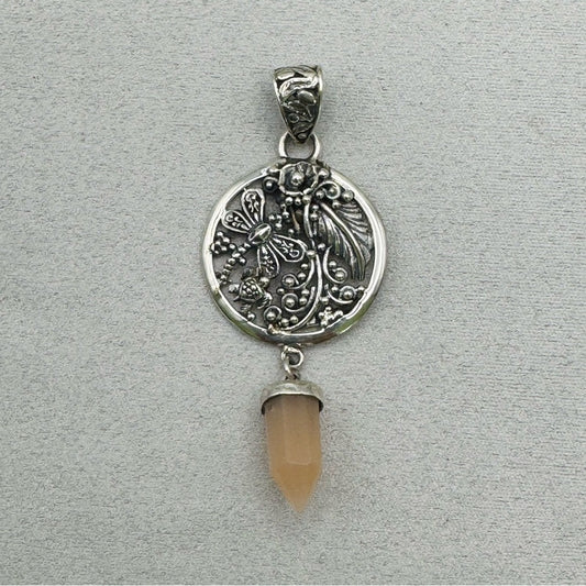 Peach Moonstone S925 Pendant