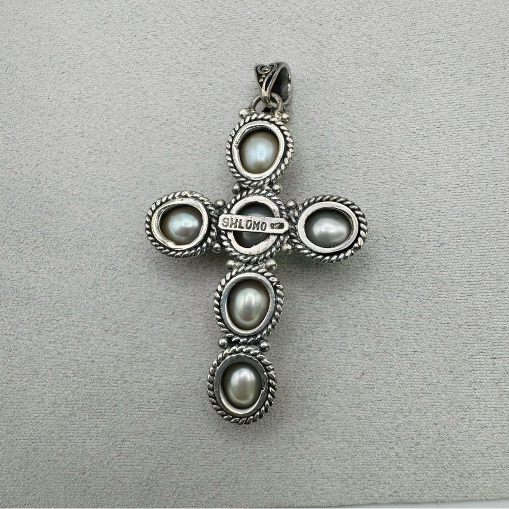 Freshwater Pearl S935 Cross Handmade Pendant
