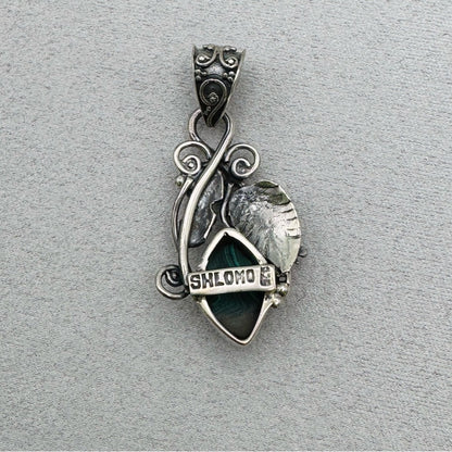 Malachite S925 Floral Pendant