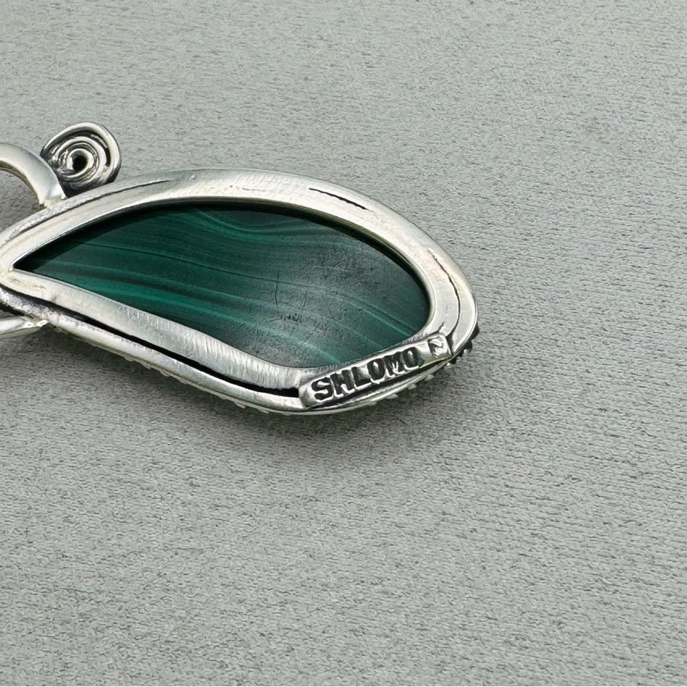 Malachite S925 Heart Pendant