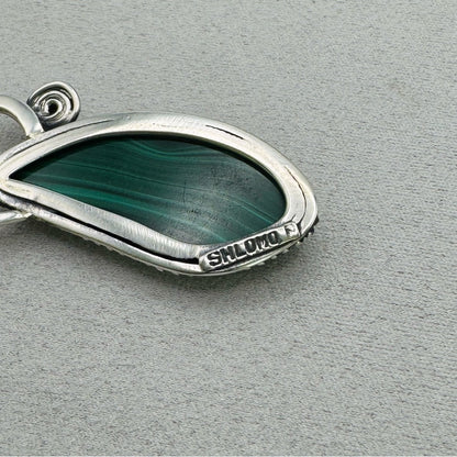 Malachite S925 Heart Pendant