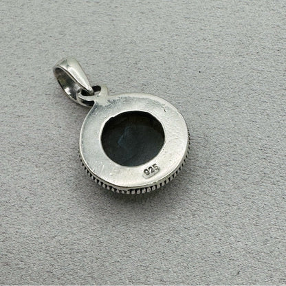 Labradorite S925 Circle Pendant