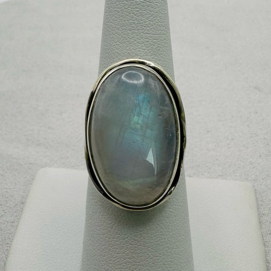 Rainbow Moonstone Ring s925