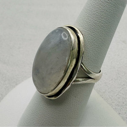 Rainbow Moonstone Ring s925