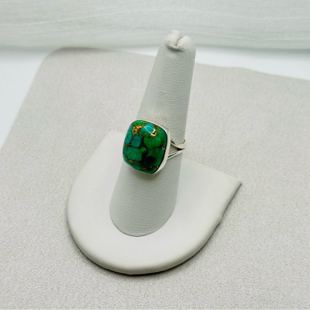 Turquoise and Copper S925 Ring
