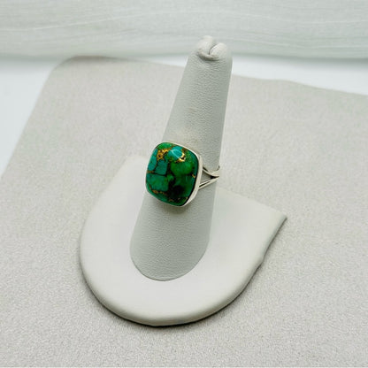 Turquoise and Copper S925 Ring
