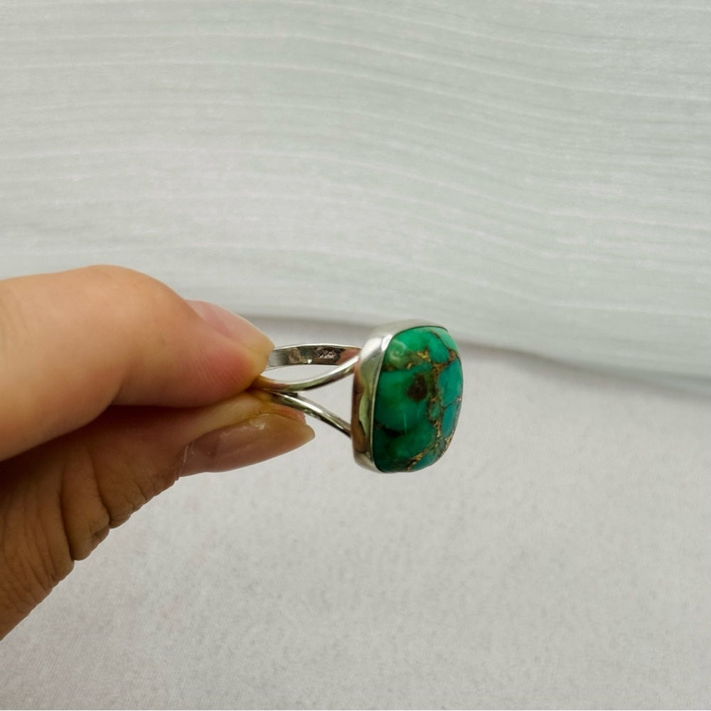 Turquoise and Copper S925 Ring