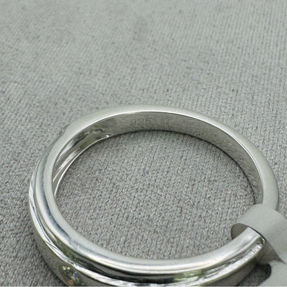 S925 Sterling Silver Moissanite Diamond Ring