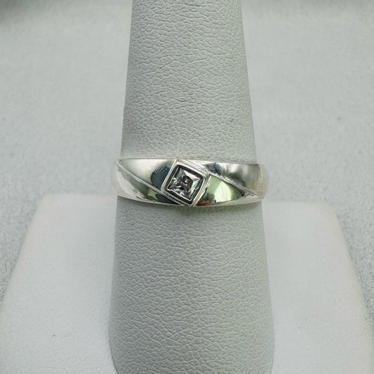 S925 Sterling Silver Moissanite Diamond Ring