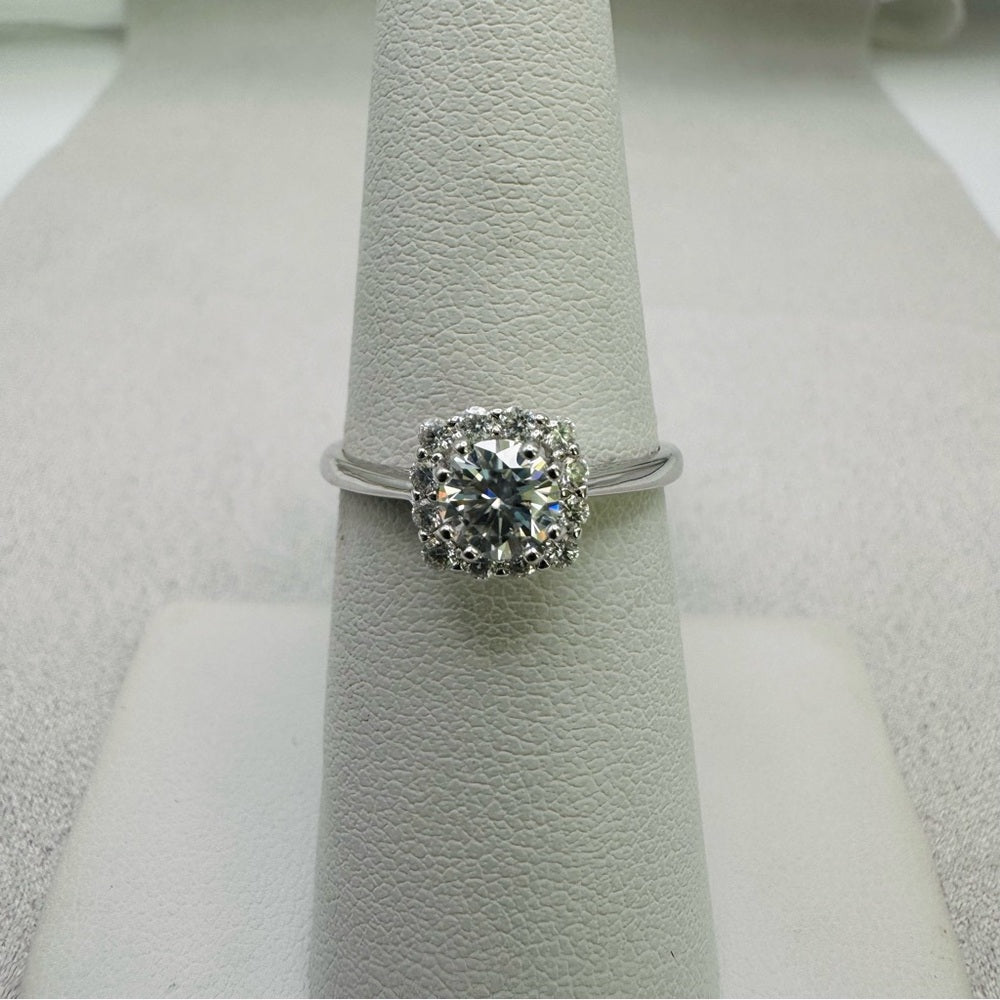 1.32 CT Moissanite Diamond Sterling Silver Ring