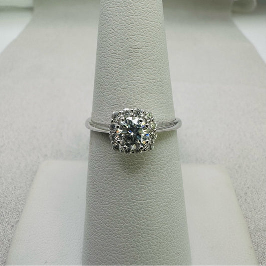 1.32 CT Moissanite Diamond Sterling Silver Ring