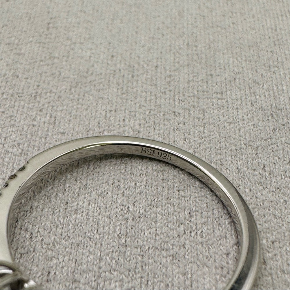 1.17 CT Moissanite Diamond Sterling Silver Ring