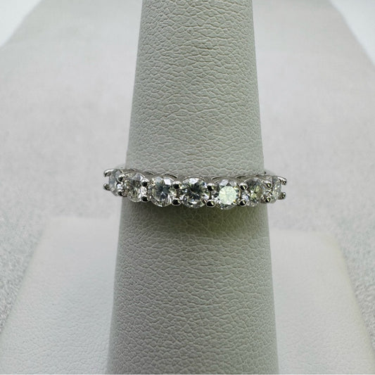 1.5 CT Moissanite Diamond Half Eternity Ring