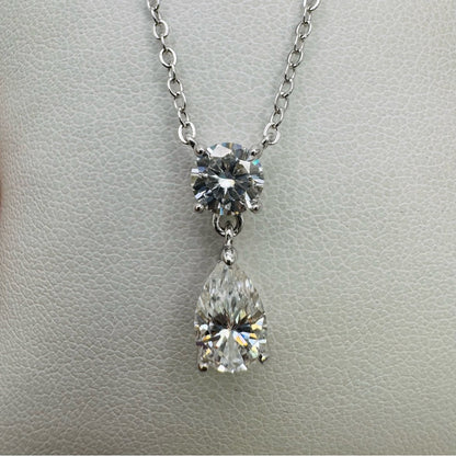 1.5 CT Double Moissanite Diamond Pendant