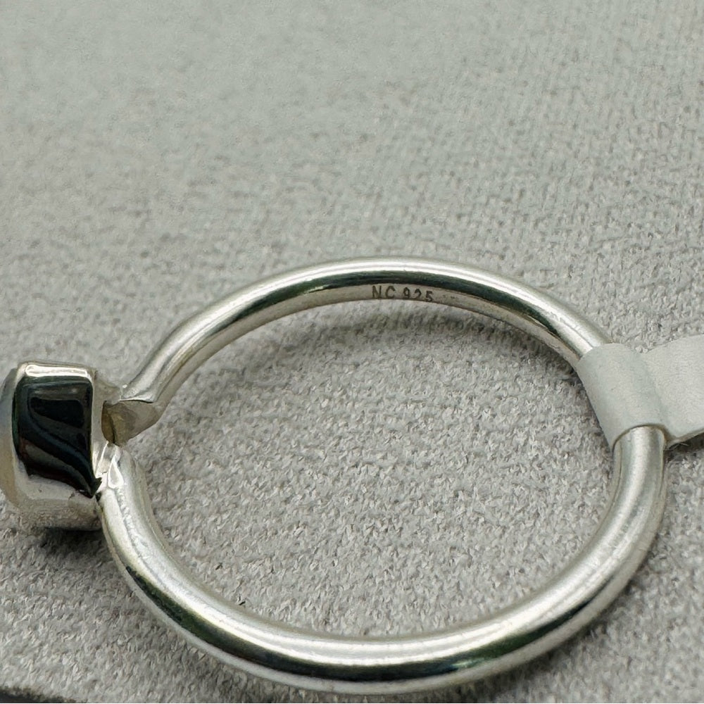 Teardrop Ethiopian Opal Sterling Silver Ring