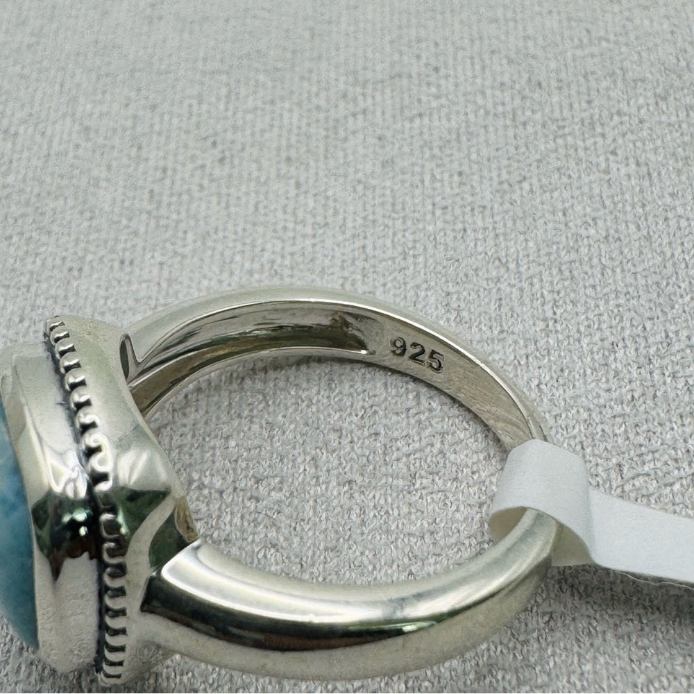 Larimar Sterling Silver Ring