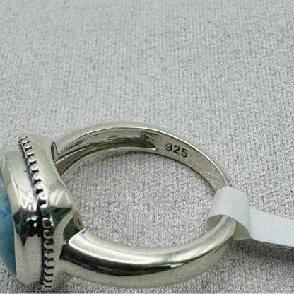 Larimar Sterling Silver Ring
