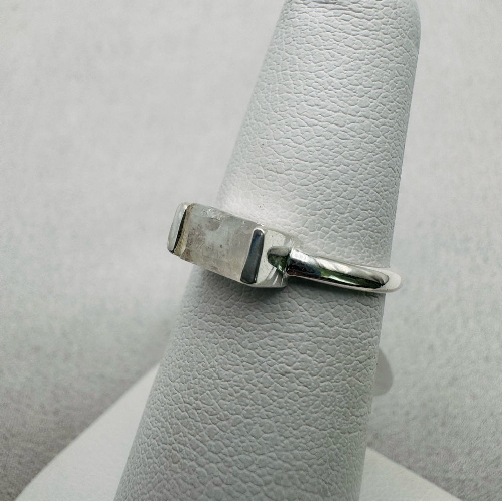 Rainbow Moonstone Sterling Silver Ring