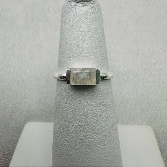 Rainbow Moonstone Sterling Silver Ring