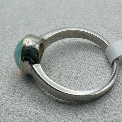Oval Ethiopian Opal Sterling Silver Ring