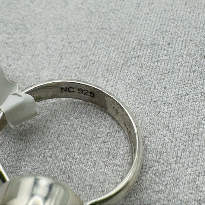 Oval Chrysocolla Malachite Sterling Silver Ring