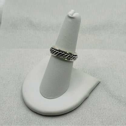 S925 Rope Twist Band Ring