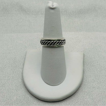 S925 Rope Twist Band Ring