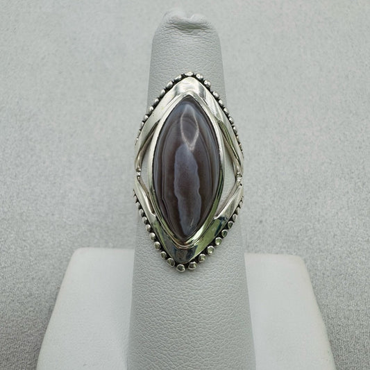 Botswana Banded Agate S925 Ring