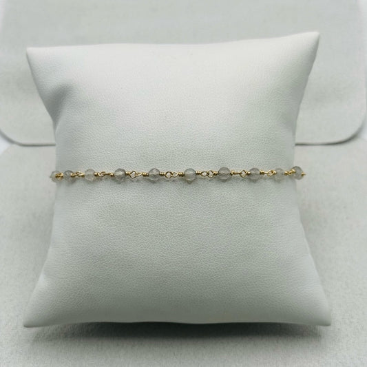 Labradorite S925 Gold Bracelet