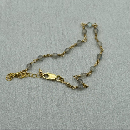 Labradorite S925 Gold Bracelet