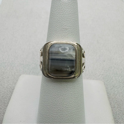 Banded Agate S925 Ring
