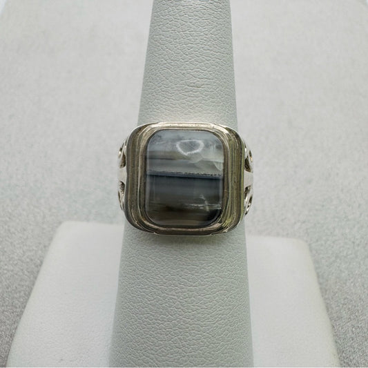 Banded Agate S925 Ring