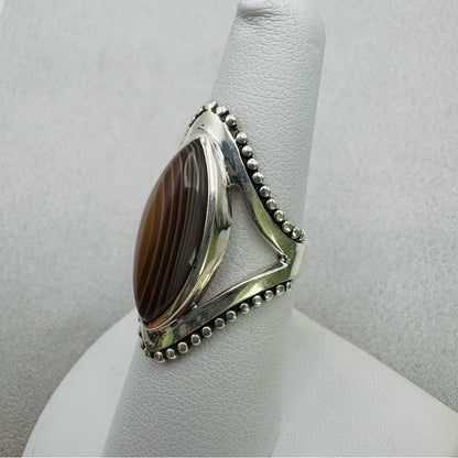 Botswana Banded Agate S925 Ring