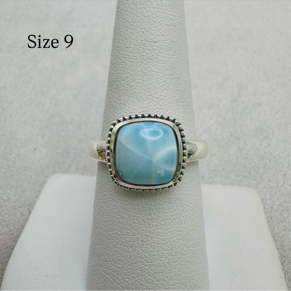 Larimar Sterling Silver Ring