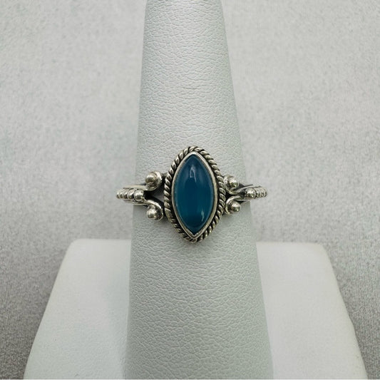 Blue Chalcedony S925 Ring