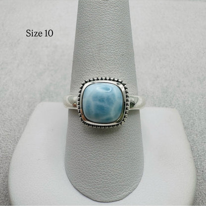 Larimar Sterling Silver Ring