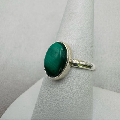 Oval Malachite S925 Ring