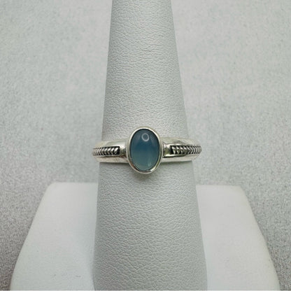 Blue Chalcedony S925 Ring